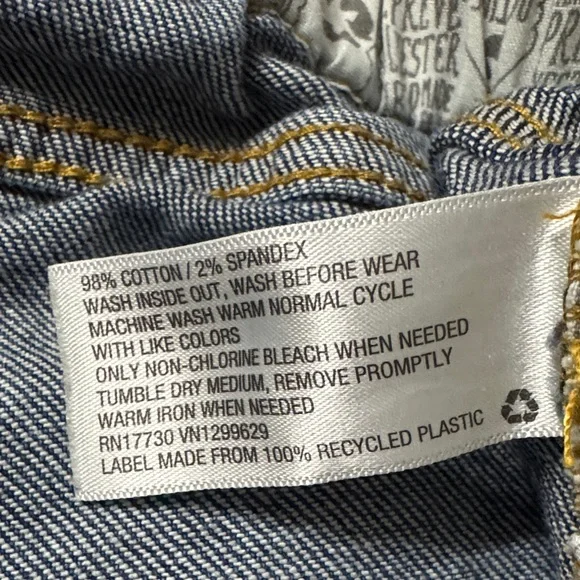 wild fable Blue Denim Jeans with Yellow Stitching Inseam 25 inches - Picture 5 of 5